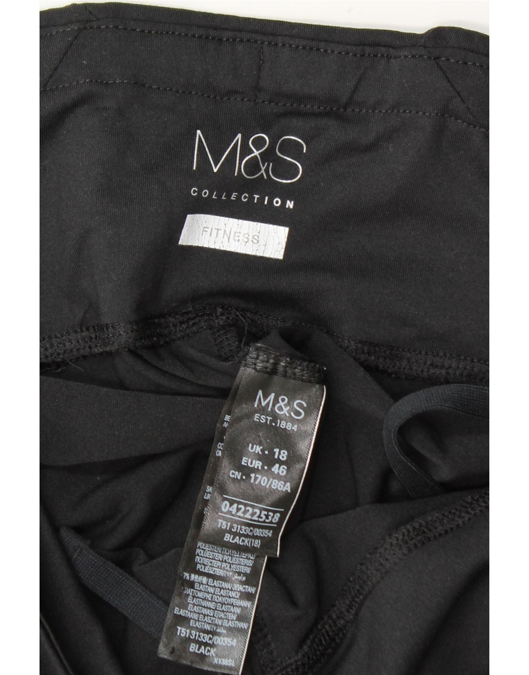 Leggings da donna Marks & Spencer UK 18 XL Poliestere nero