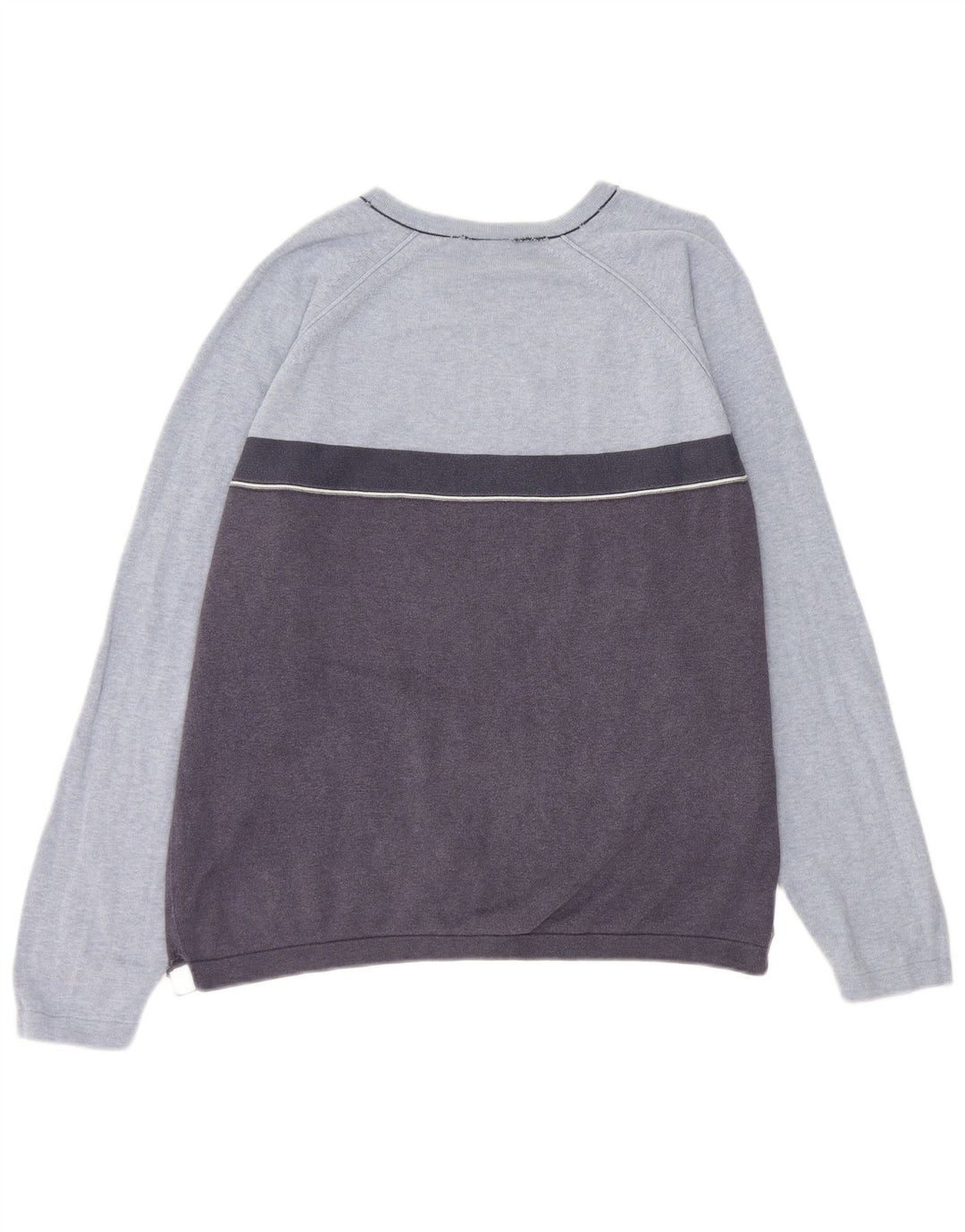 Gap Maglione da uomo con scollo a V in cotone color block blu medio