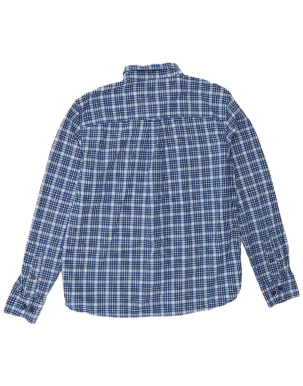 Camicia da uomo Fat Face Large in cotone a quadri blu