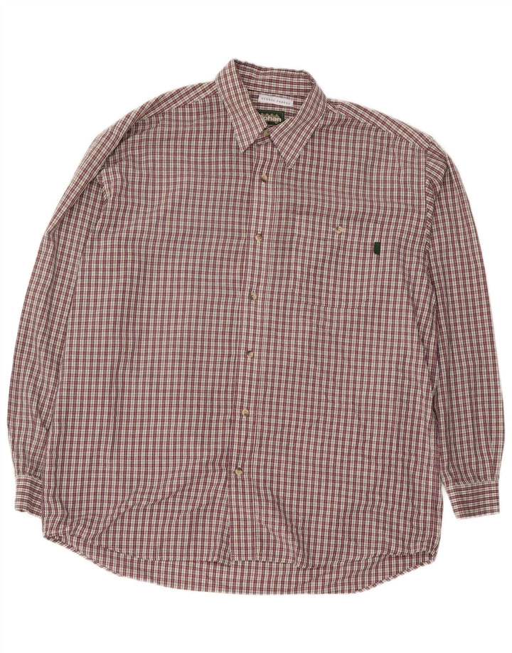 Camicia in flanella da uomo Rohan, poliestere a quadri rossi grandi
