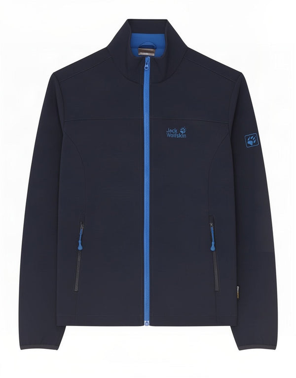 Giacca da tuta da uomo Jack Wolfskin UK 36/38 Poliestere blu navy medio
