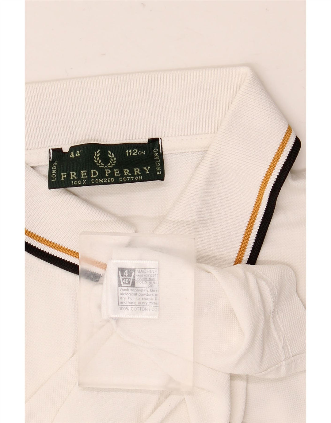 Polo da uomo Fred Perry in cotone bianco medio