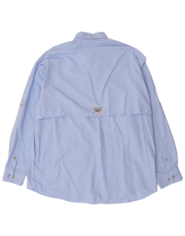 Camicia da uomo Columbia Large in nylon blu