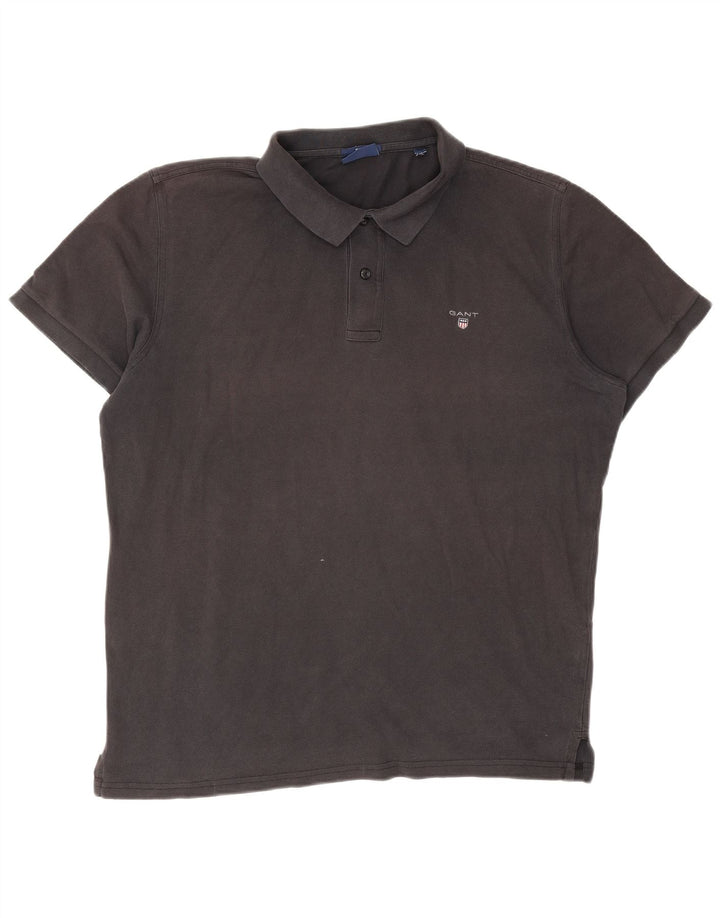 Polo Gant da uomo Regular XL in cotone grigio