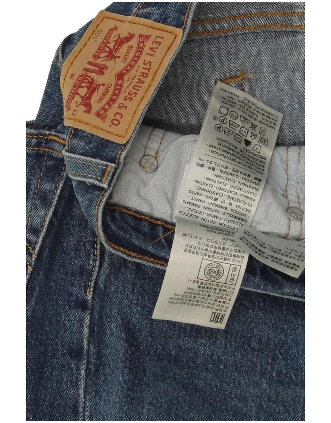 Levi's Uomo 501 Jeans dritti W30 L30 Cotone Blu