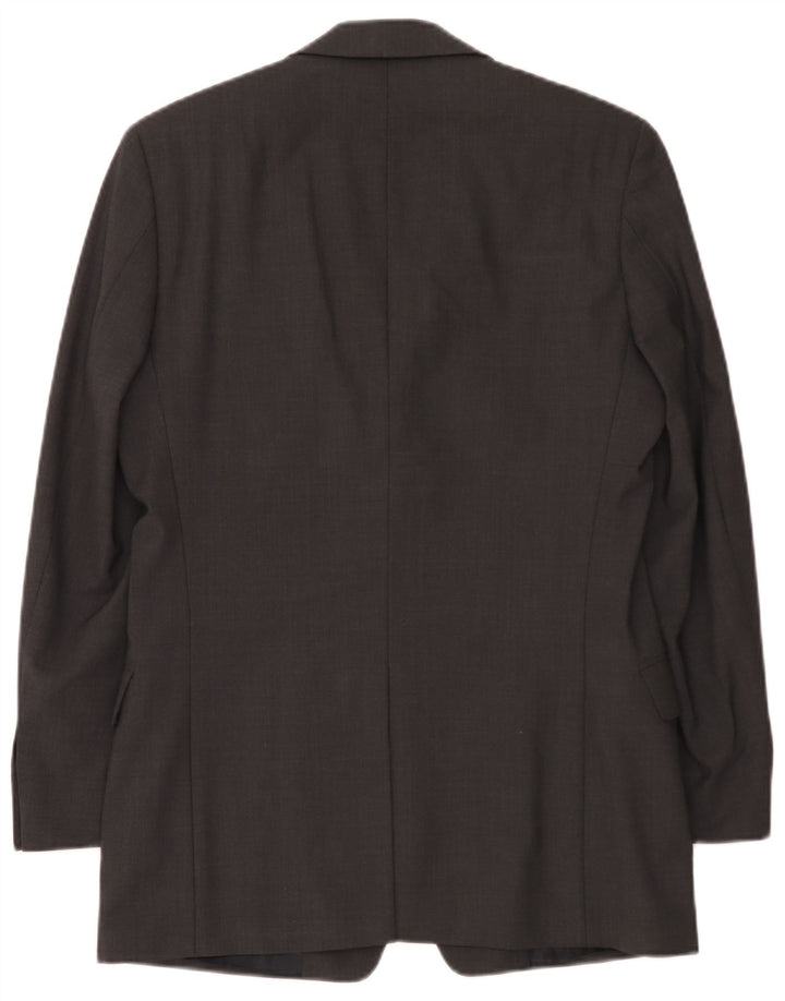 Giacca blazer da uomo a 3 bottoni Hugo Boss EU 44 XS lana vergine grigia