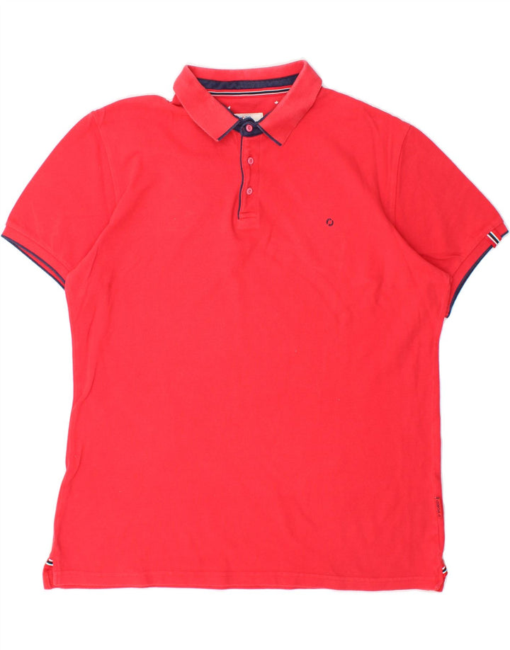 VINTAGE Mens Polo Shirt XL Red Cotton Vintage Vintage and Second-Hand Vintage from Messina Hembry 