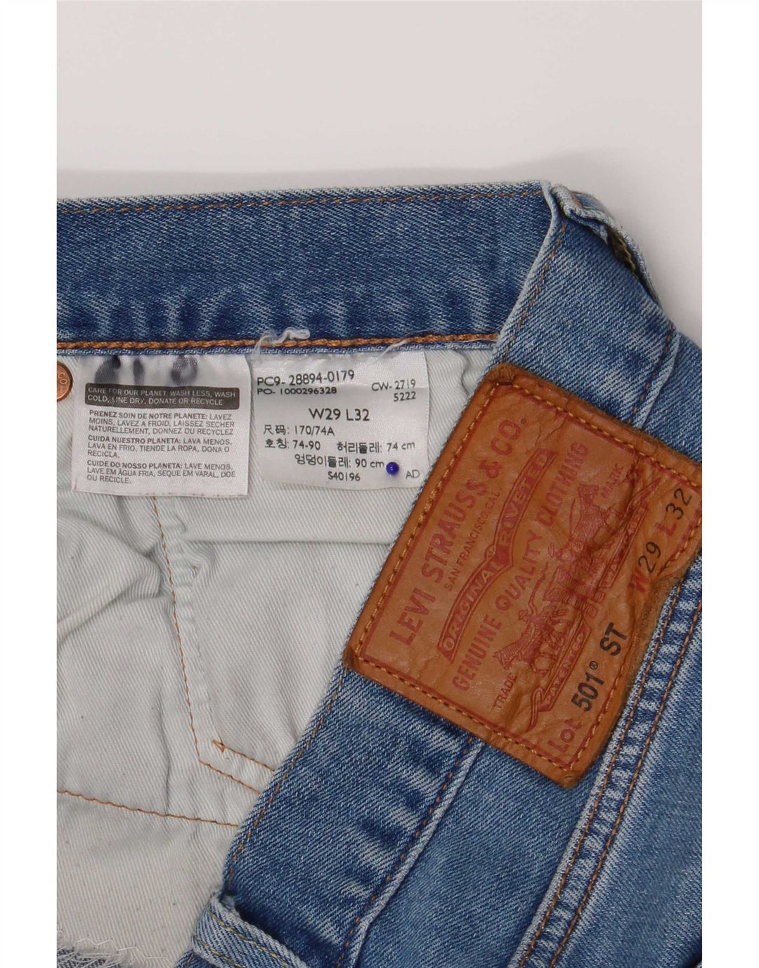 Jeans dritti Levi's 501 da donna W29 L32 Blu