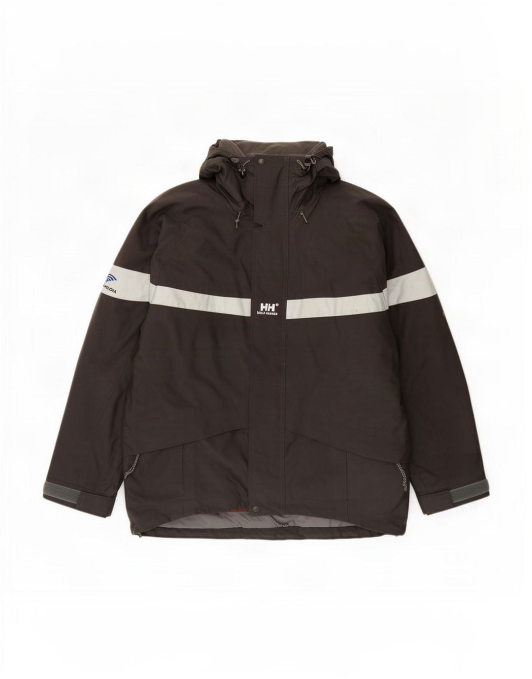 Giacca a vento con cappuccio da uomo Helly Hansen UK 38 Colore grigio medio