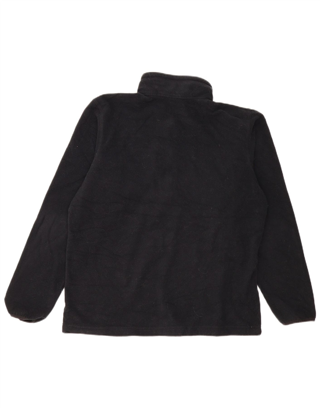 Maglione in pile Columbia da uomo con zip e collo, grande, in poliestere nero