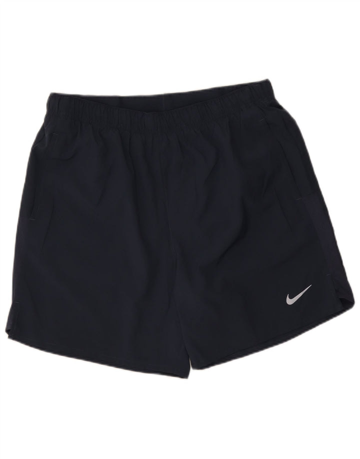 Pantaloncini sportivi Nike da uomo Dri Fit grandi in poliestere blu navy