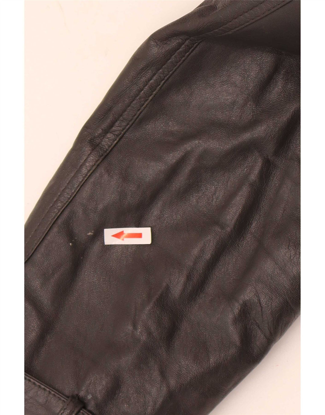 Giacca in pelle vintage da uomo UK 36 piccola grigia