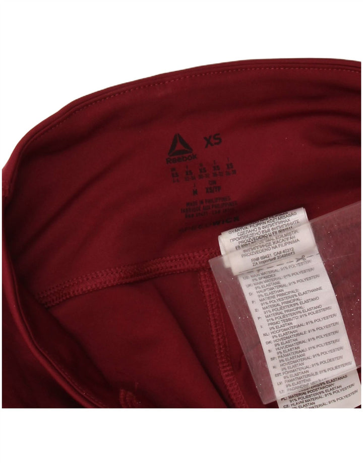 Leggings REEBOK da donna UK 4/6 XS Poliestere color block marrone