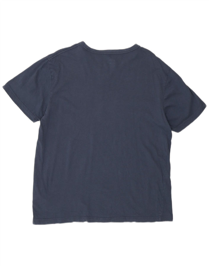 T-shirt grafica da uomo Hurley Top in cotone blu navy medio