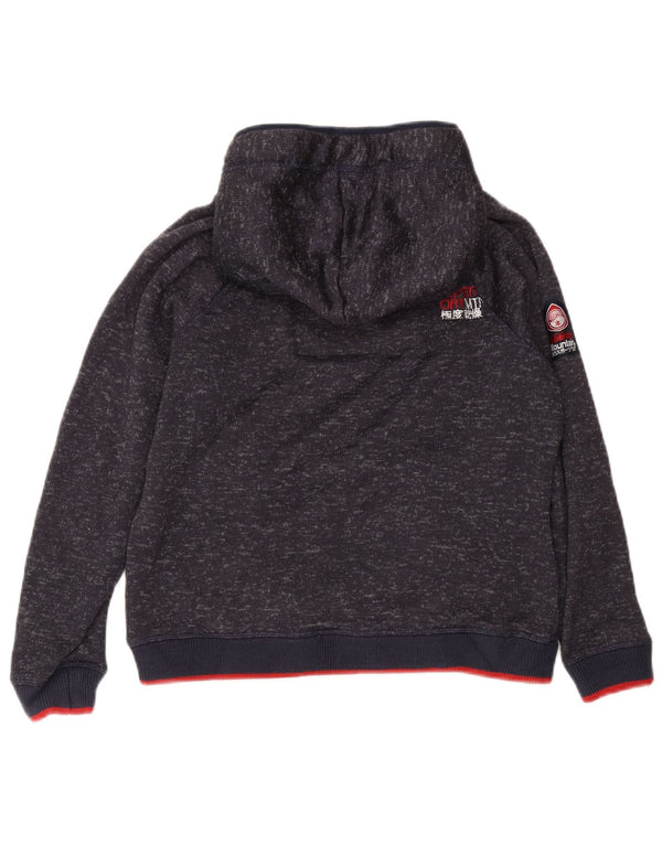 Felpa con cappuccio da donna Superdry UK 18 XL Poliestere screziato blu navy