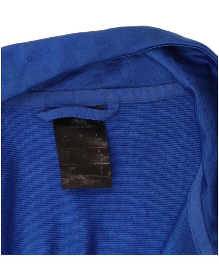 ADIDAS Mens Graphic Tracksuit Top Jacket UK 38/40 Medium Blue Colourblock