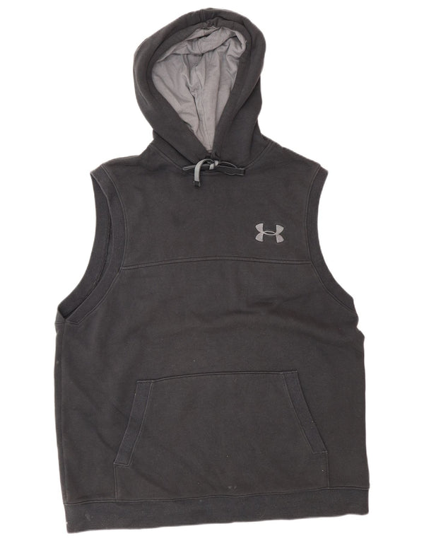 Felpa con cappuccio senza maniche da uomo Under Armour XL in cotone grigio