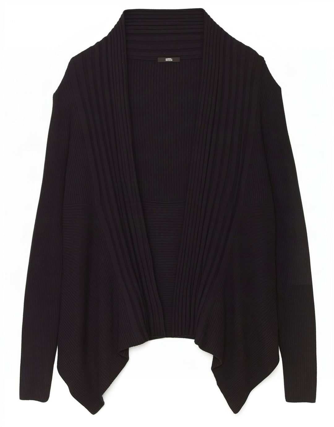 Maglione cardigan asimmetrico da donna Marks & Spencer UK 16 grande nero