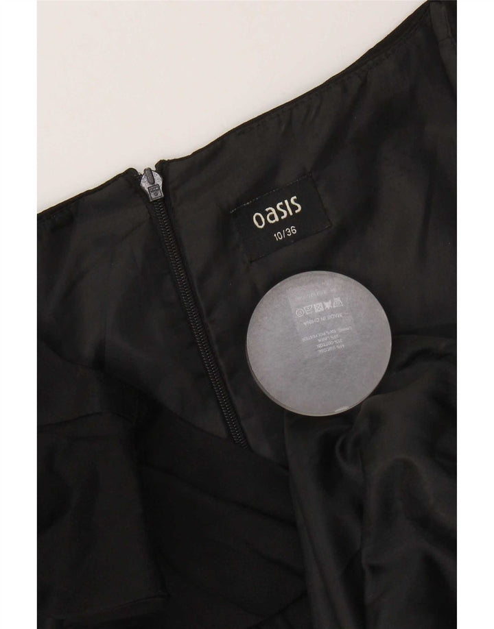 Abito tubino senza maniche da donna Oasis UK 10 piccolo in viscosa nera