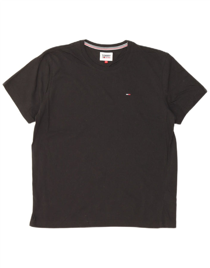 T-shirt da uomo Tommy Hilfiger Top in cotone nero medio