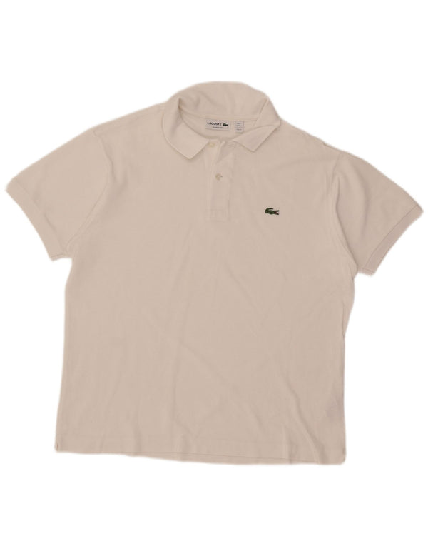 Polo da uomo Lacoste vestibilità classica taglia 6 XL cotone bianco