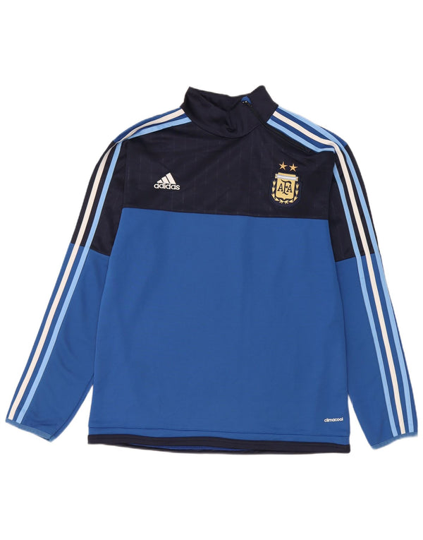 Adidas Uomo Climacool Graphic Pullover Tuta Top Large Blu Colourblock