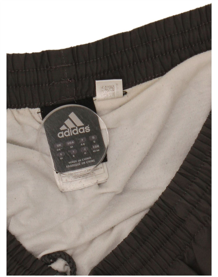 Pantaloncini sportivi Adidas Climalite da uomo, grandi, in poliestere color block grigio