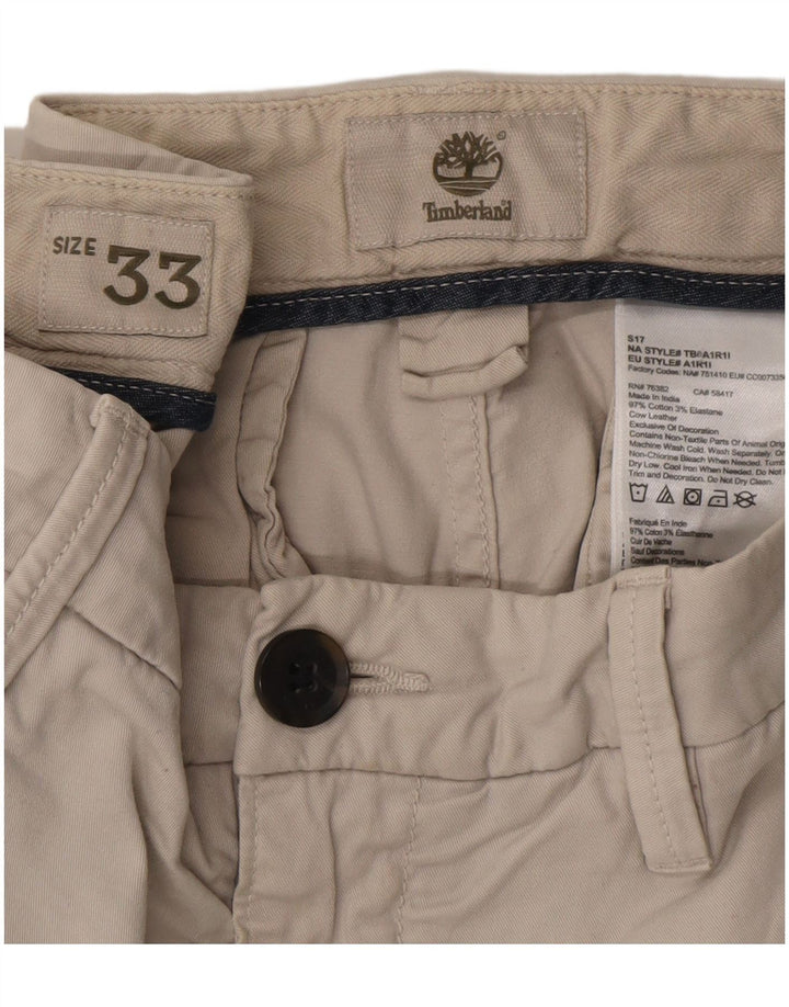 Pantaloncini chino da uomo Timberland W33 grandi classici in cotone bianco sporco