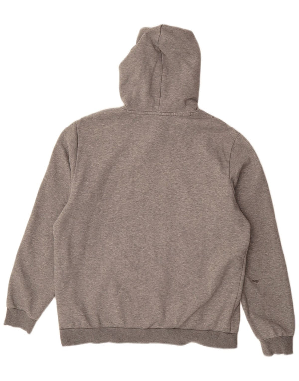 Felpa con cappuccio grafica da uomo Puma Large in cotone grigio