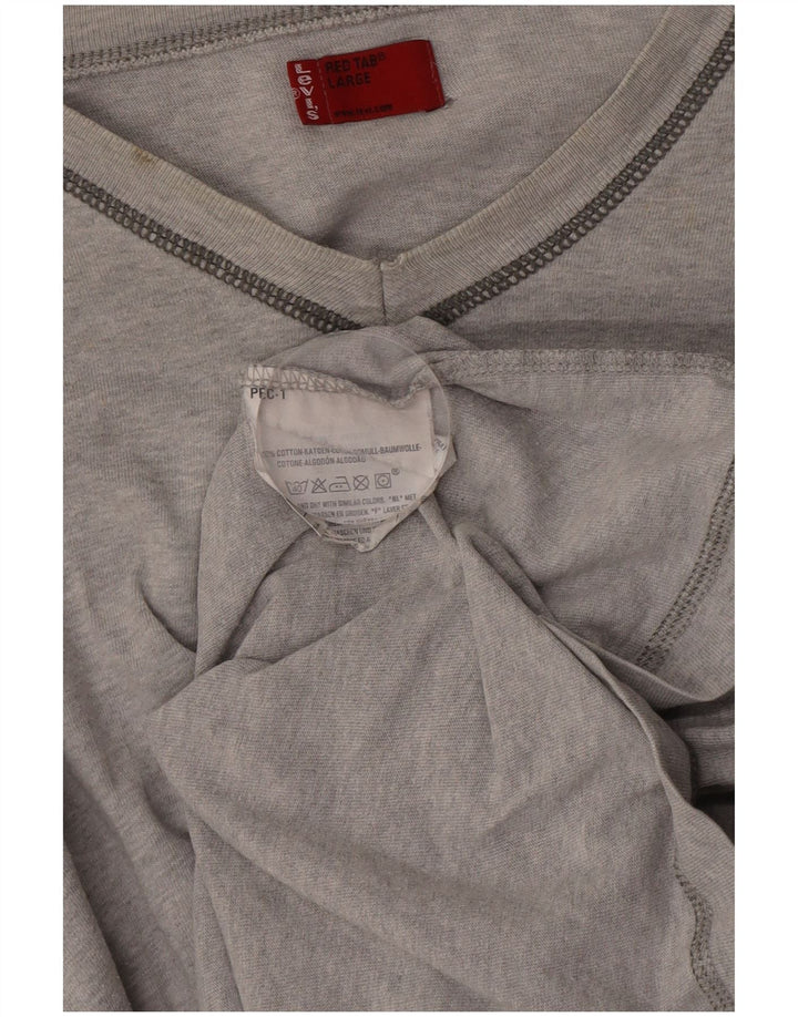 Levi's Uomo Top Manica Lunga Grande Cotone Grigio