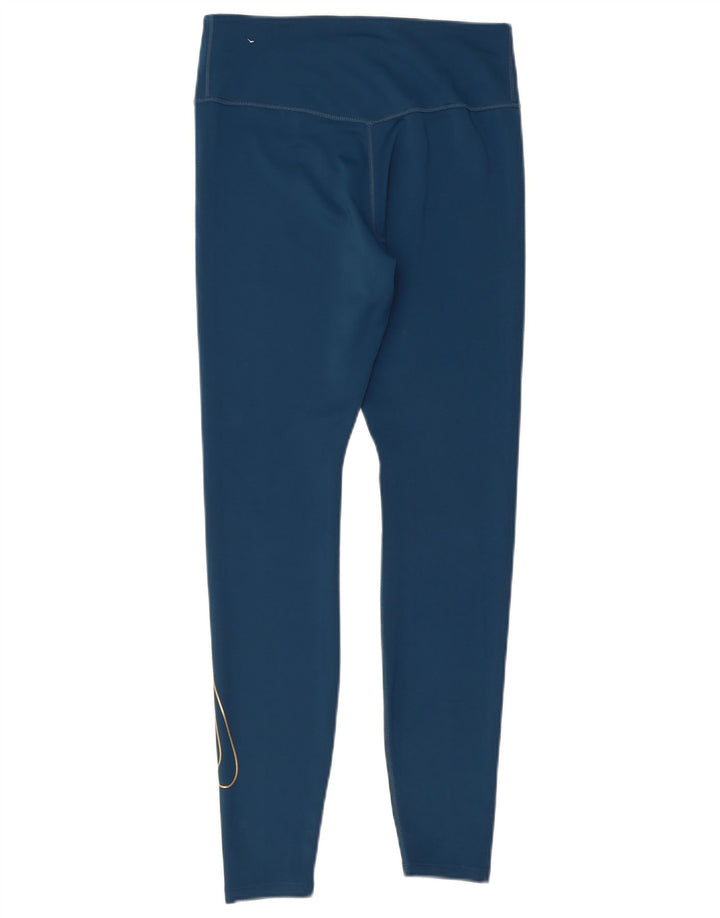 Leggings grafici Nike Dri Fit da donna UK 12 poliestere blu medio