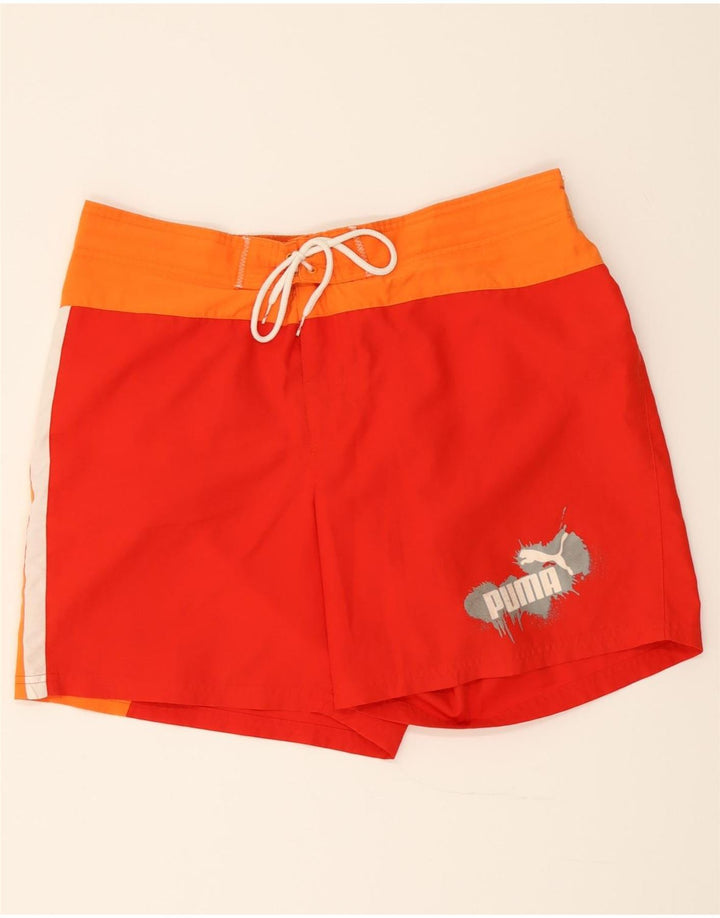 PUMA Mens Swimming Shorts XL  Red Colourblock Polyester Vintage Puma and Second-Hand Puma from Messina Hembry 