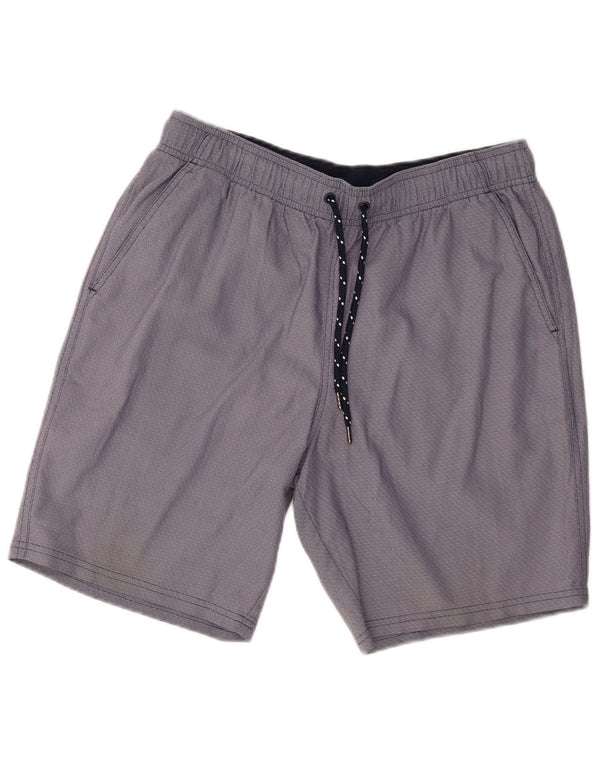 Pantaloncini sportivi da uomo Marks & Spencer medio cotone geometrico blu navy
