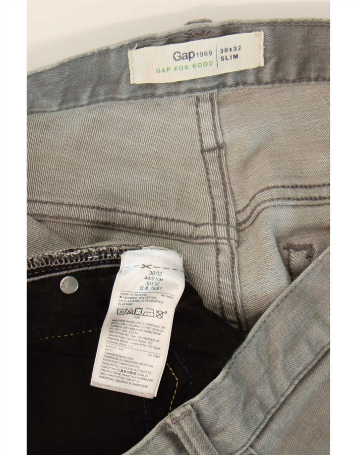 Jeans slim da uomo Gap W30 L32 cotone grigio