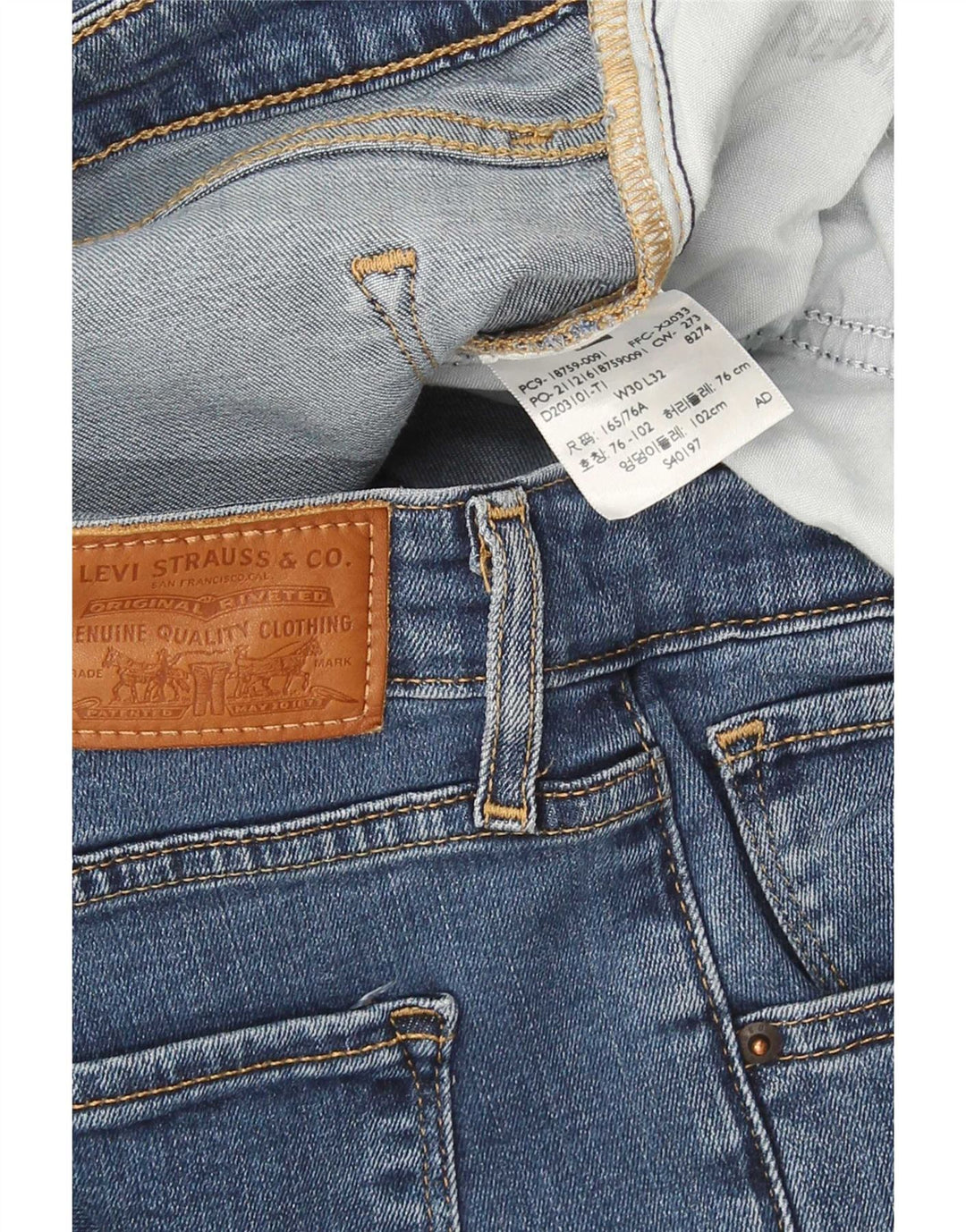 Jeans Levi's da donna 725 bootcut a vita alta W30 L32 Blu