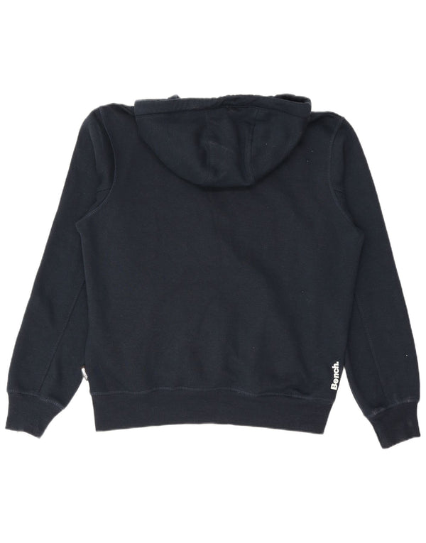 Maglione con cappuccio grafico da uomo Bench EU 52 Large in cotone blu navy