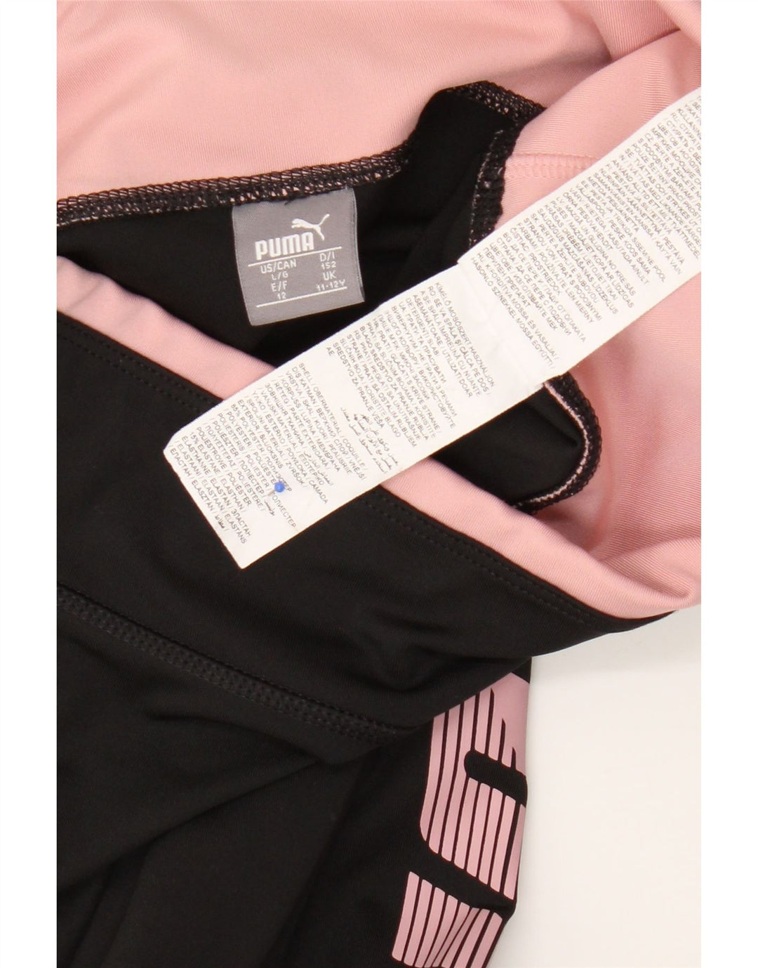 Leggings grafici Puma per ragazze 11-12 anni in poliestere nero