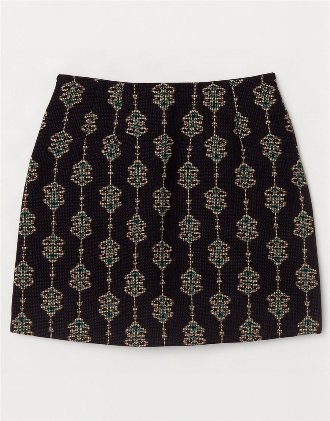 Minigonna da donna Zara XS W24 poliestere Paisley blu navy