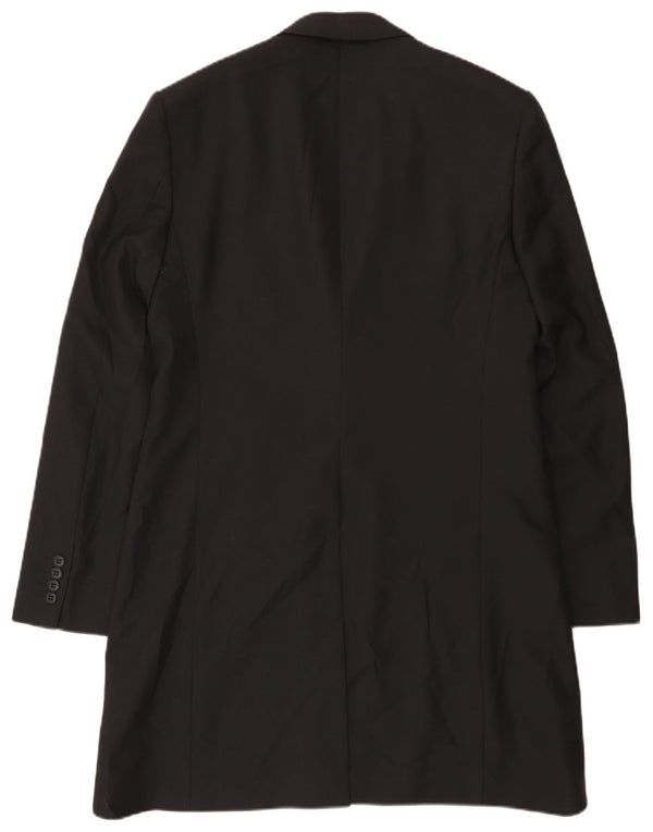 Giacca blazer da uomo Marks & Spencer Autograph a 1 bottone UK 40 media nera