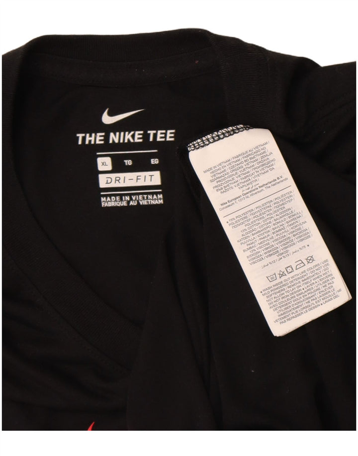 T-shirt grafica da uomo Nike Dri Fit Top XL poliestere nero