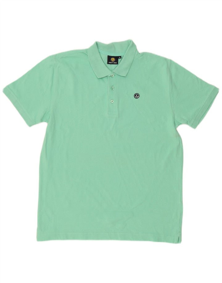 VINTAGE Mens Polo Shirt XL Turquoise