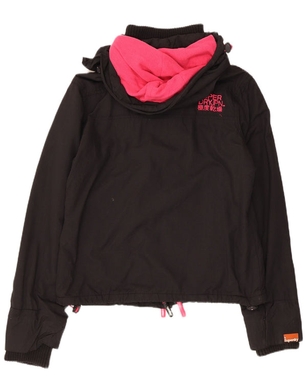 Giacca a vento grafica da donna Superdry UK 14 media nera