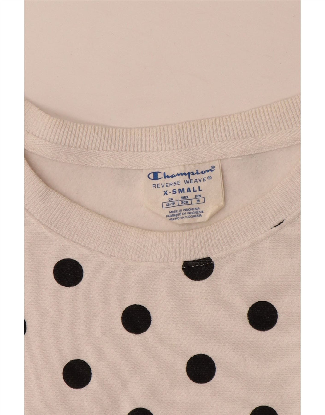 Felpa oversize da donna Champion UK 6 XS pois bianchi