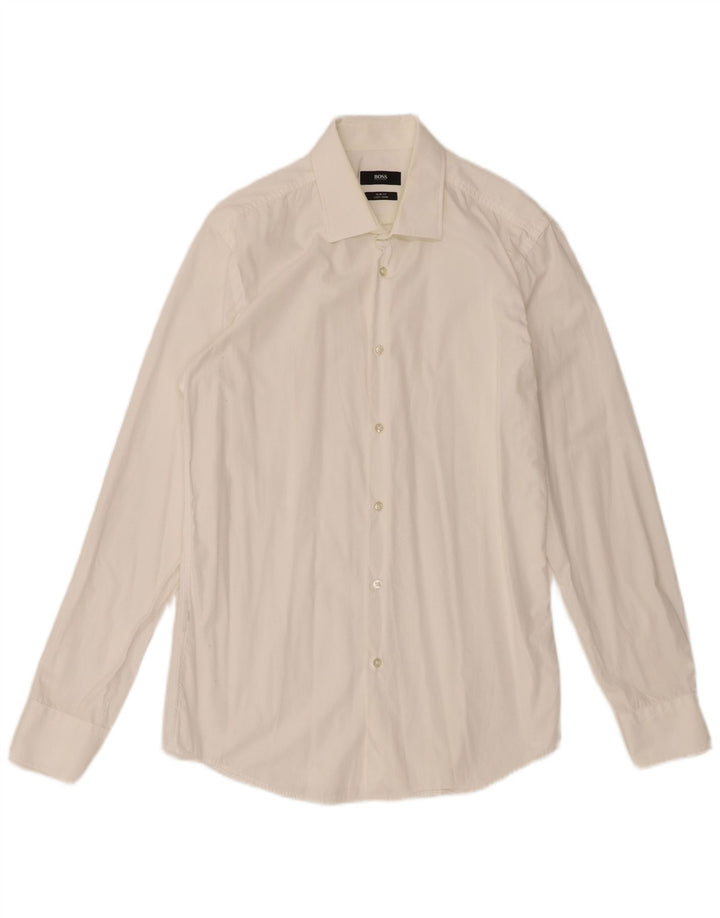 Camicia slim fit da uomo Hugo Boss bianca media
