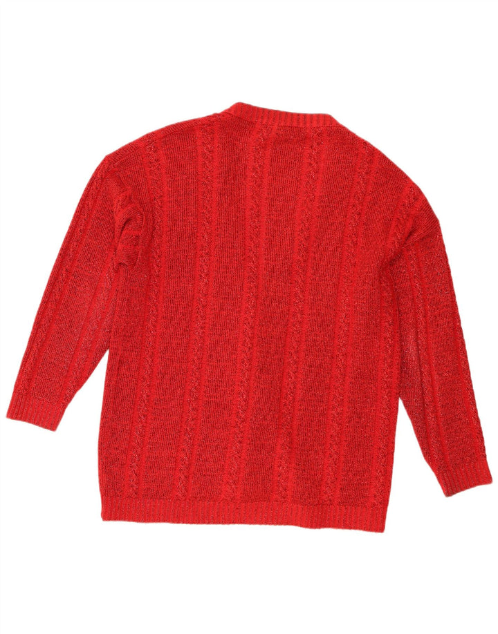 Maglione cardigan vestibilità ampia da donna Silhouette UK 14 Lana rossa media