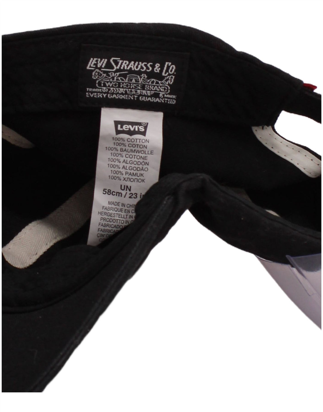 LEVI'S Mens Graphic Baseball Cap One Size Black Cotton Classic