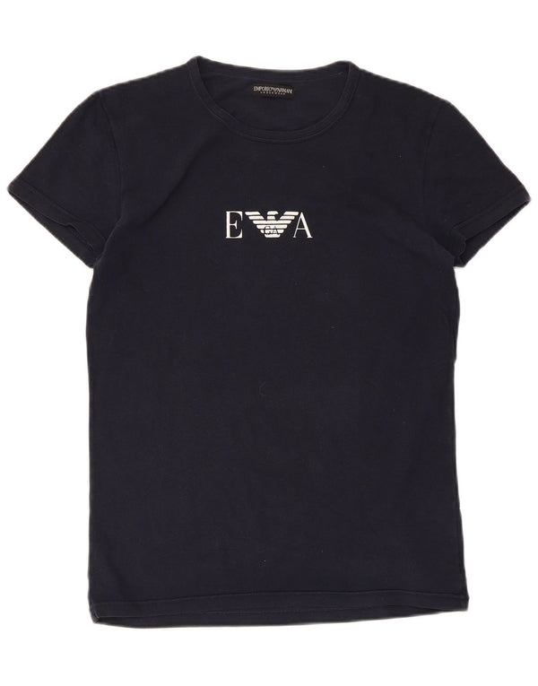 T-shirt grafica da uomo Emporio Armani Top Small Blu Navy