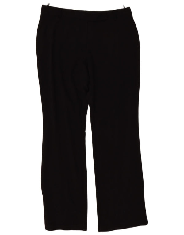 Pantaloni da abito a vita alta da donna Marks & Spencer UK 14 Large W33 L31 Nero