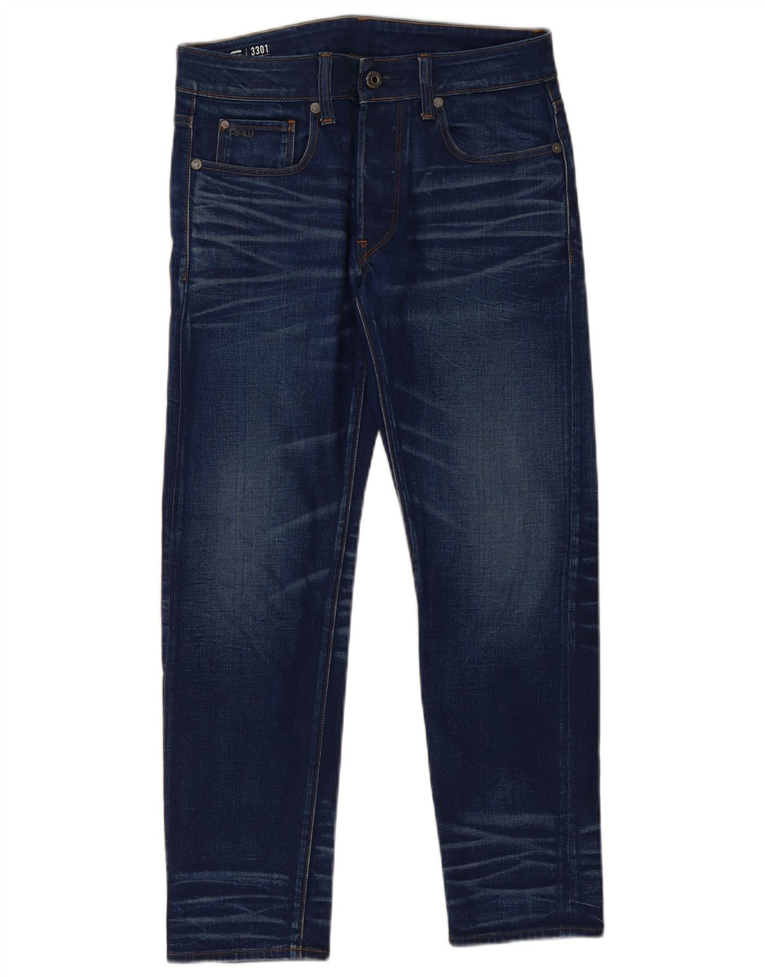 Jeans slim G-STAR da donna 3301 W28 L28 cotone blu