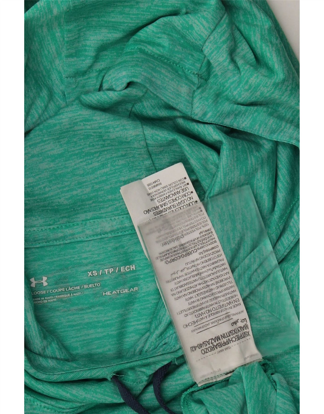 Under Armour Donna Heat Gear Top manica lunga UK 6 XS Verde Poliestere